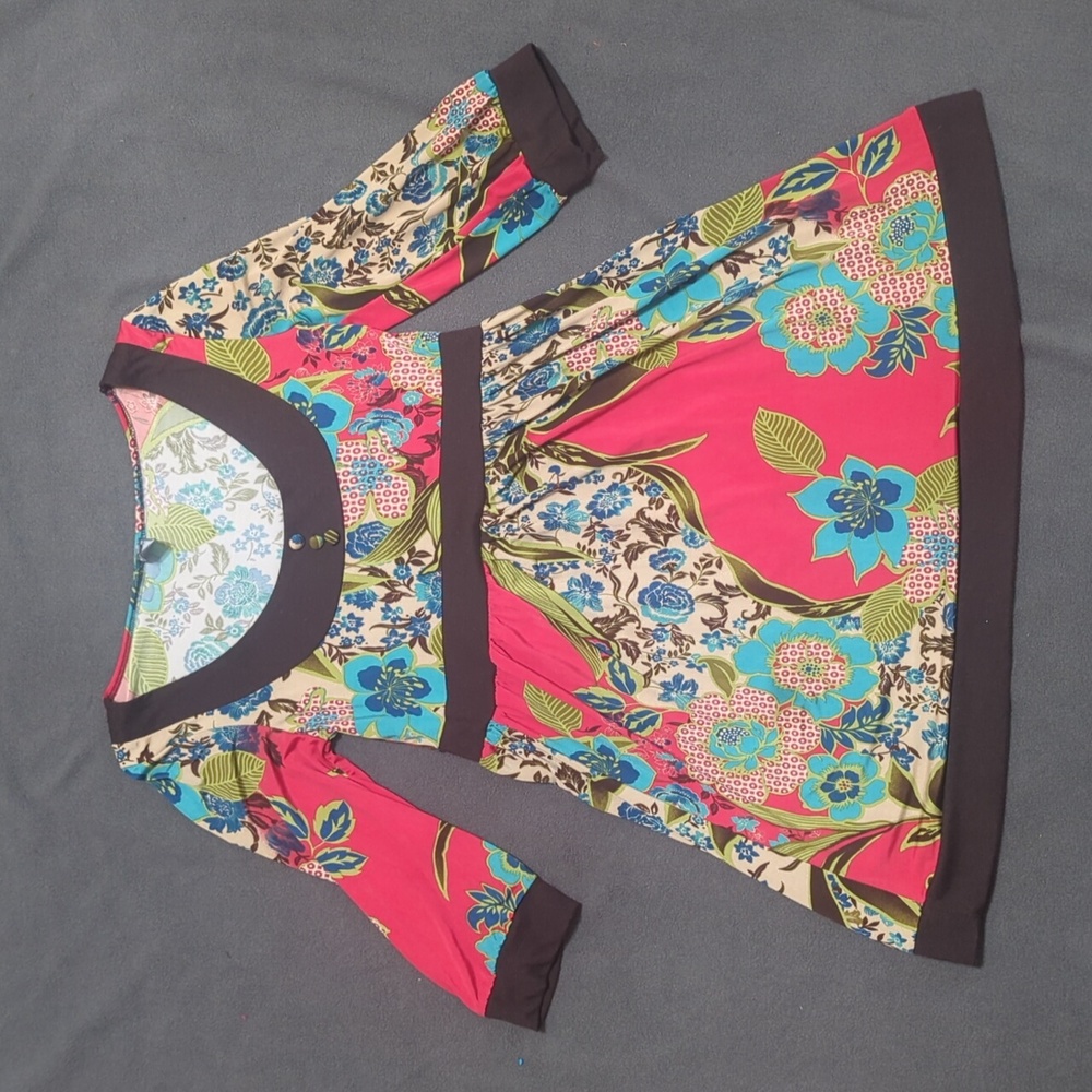 Floral designed Y2K babydoll top